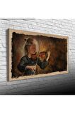 Kemancı Kız Canvas Tablo (60x120)