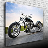 Chopper Siyah Motosiklet Kanvas Tablo 50 x 70
