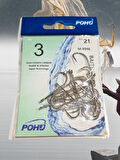 Pohu M-9946  3 Numara 21'li Paket Olta Iğnesi