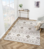 Loya Koleksiyonu Tozu Yok Dekoratif Halı LY001B Vizon