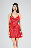 Aria's Closet Kısa Gecelik Degaje  Kırmızı 7740