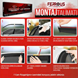 Ford Focus 2 Sedan/HB Ferrous Cam Rüzgarlığı 4lü Set 2005 2011