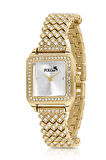 Lüx Taşlı Kadın Kol Saati  Gold PL-1487B1x