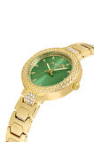 Retro Kadın Kol Saati Gold Yeşil Pl-15083x