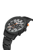 Klasik Metal Erkek Kol Saati Siyah Gri Turuncu Renk PL-0976E1x