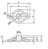 Ufl001 Rulmanlı Yatak Ø12 Mm