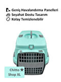 Büyük Kedi & Orta Irk Köpek Taşıma Çantası – 37×56×34 cm - YEŞİL