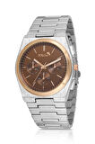 Spor Erkek Kol Saati Gümüş Kahve Bakır Renk PL-0999E4x