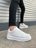 JET-007 Alba Bağcıksız Cilt Erkek Günlük Sneaker Ayakkabı CBT Beyaz