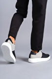 ET151 Boost Bağcıklı Cilt Süet Erkek Günlük Sneaker Ayakkabı BT - Siyah/Gri