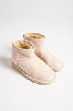 JET-JOLIE Bağcıksız Düz Taban İçi Kürklü Kısa Süet Kadın Bot SKT - Krem