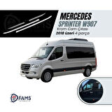 Mercedes Sprinter W907 Krom Cam Çıtası 4 Parça 2018 Ve Üzeri Paslanmaz Çelik