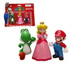 Süper Mario Aksiyon Karakter Figür Oyuncak Seti Süper Mario Prenses Peach & Dinozor Yoshi Bir Arada