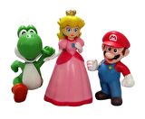 Süper Mario Aksiyon Karakter Figür Oyuncak Seti Süper Mario Prenses Peach & Dinozor Yoshi Bir Arada