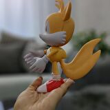 Sonic Hedgehog Kirpi Sonic Anime Karakter Figür Eklemli Silikon Oyuncak Milers Tails Prower 16 cm.