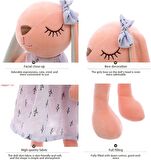 İthal Kumaş Uzun Kulaklı Sevimli Tavşan Metoo Peluş Oyuncak Uyku & Oyun Arkadaşı 45 cm.