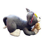 İthal Kumaş Gerçek Görünümlü Tom & Jerry Karakter Figür Peluş Oyuncak Uyku & Oyun Arkadaşı Büyük Boy