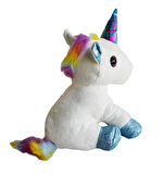 İthal Kumaş Sevimli Camgöz Boynuzlu Pegasus Unicorn Figür Peluş Oyuncak Oyun & Uyku Arkadaşı 28 cm.