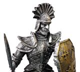  Lüks Polyester Savaşçı Asker Heykel Figür Biblo Hediyelik & Dekoratif Ürün Vitrin Konsol Süsü 33 cm
