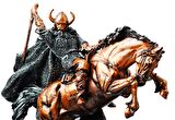 Lüks Polyester Atlı Viking Savaşçı Ragnar Heykel Figür Biblo Hediyelik & Dekoratif Ürün Vitrin Süsü