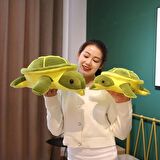 İthal Kumaş Caretta Caretta Deniz Kaplumbağası Peluş Oyuncak Minder Yastık Uyku Arkadaşı Jumbo Boy
