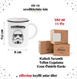 Star Wars Mandalorian Stormtrooper Kahve Kupası Fincan Mug Teflon Uygulama Gerçek Seramik 280 ml. 