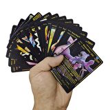 Pokemon Vmax Gold Black Silver Card TCG DX GX Süper 3lü Set Esnek Pokemon Kartı 90 Adet İngilizce