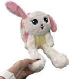 Kulakları Hareket Eden Led Işıklı Sevimli Tavşan Kulaklı Peluş Oyuncak Çanta & Uyku Arkadaşı 55 cm.