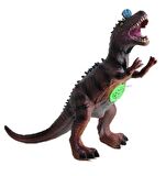 Gerçek Görünümlü Peluş Dolgulu Soft Silikon Kaplı Sesli Kükreyen Dinozor Oyuncak Büyük Gorgosaurus B