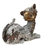 Taşlı Retro İşlemeli Prenses Kedi Biblo Heykel Hediyelik Dekoratif Ürün Vitrin Masa Süsü Ev Hediyesi