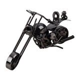 Nostaljik Retro El Yapımı Metal Motosiklet Modeli Dekoratif Biblo Vitrin Süsü Ev Yeni Yıl Hediyesi 3