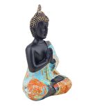 Lüks Renkli Meditasyon Şans Bereket Buda Biblo Heykel Vitrin Masa Süsü Ev & Yılbaşı Hediyesi 15 cm A