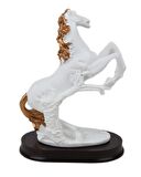 Lüks Modern Sanat Reçine At Biblo Heykel Ev Ofis Hediyesi Vitrin Konsol Süsü Dekoratif Obje 24 cm.