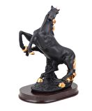 Lüks Modern Sanat Reçine At Biblo Heykel Ev Ofis Hediyesi Vitrin Konsol Süsü Dekoratif Obje 24 cm.