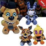 Five Nights at Freddy's FNAF Bonnie Chica Foxy Freddy 4lü Peluş Oyuncak Seti Oyun & Uyku Arkadaşları