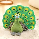 İthal Kumaş Gerçek Görünümlü Canlı Renkli Sevimli Tavus Kuşu Peluş Oyuncak Oyun Uyku Arkadaşı 30 cm.