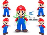Süper Mario Kardeşler Anime Karakter Figür Oyuncak Seti Süper Mario Luigi & Dinozor Yoshi Bir Arada