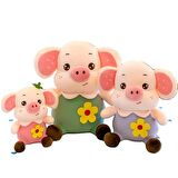 İthal Soft Kumaş Sesli Sevimli Domuzcuk Hubble Bubble Figür Peluş Oyuncak Uyku & Oyun Arkadaşı 35 cm