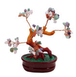 Feng Shui Doğal Kuvars Taşlı Bonsai Şans Bereket Çakra Meditasyon Ağacı Biblo Ev Ofis Hediyesi Mdl 1