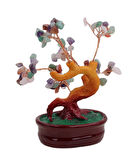 Feng Shui Doğal Kuvars Taşlı Bonsai Şans Bereket Çakra Meditasyon Ağacı Biblo Ev Ofis Hediyesi Mdl 1