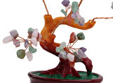 Feng Shui Doğal Kuvars Taşlı Bonsai Şans Bereket Çakra Meditasyon Ağacı Biblo Ev Ofis Hediyesi Mdl 1