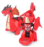 LED Işıklı Gerçekçi Sesli Dönüşebilir Kükreyen Ejderha Dragon Çarpıp Dönen Robot Oyuncak Kızıl Ejder