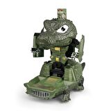 LED Işıklı Gerçekçi Sesli Dönüşebilir Crocodile Timsah Çarpıp Dönen Robot Oyuncak Yeşil Savaşçı