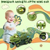 Fosil Dinosaur Tracks Dinozor İskeleti Işıklı Kükreme Sesli Sök Tak Oyuncak Kamyon & 8li Dinozor Seti