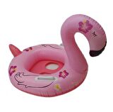 Ayak Geçmeli Flatör Tutunmalı Büyük Boy Şişme Flamingo Simit Deniz Plaj Havuz Oyuncağı 75 cm.