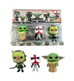 S.Wars The Mandalorian Baby Yoda İncinerator Stormtrooper Gamorrean Fighter 3'lü Figür Oyuncak Seti