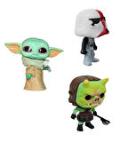 S.Wars The Mandalorian Baby Yoda İncinerator Stormtrooper Gamorrean Fighter 3'lü Figür Oyuncak Seti