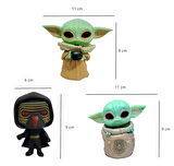 Mandalorian Grogu Baby Yoda İncinerator Stormtrooper Gamorrean Fighter Kylo Ren 6'lı Figür Oyuncak