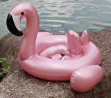 Ayak Geçmeli Flatör Tutunmalı Büyük Boy Şişme Flamingo Simit Deniz Plaj Havuz Oyuncağı 80 cm.