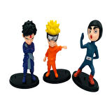 Naruto Shippuden Anime Figür Karakter Rock Lee Naruto Uzumaki Gaara 3’lü Oyuncak Seti 